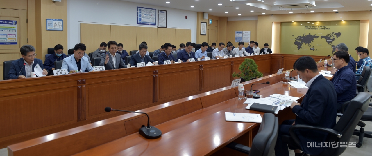 지난 3일 가스기술공사가 K-뉴딜 사업개발 방향을 논의하기 위해 본사(대전 유성구 소재)에서 전략경영회의를 개최했다.
