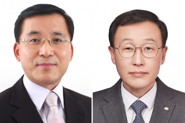 왼쪽부터 한국전력기술(주) 김선관 신임 전략기획본부장과 김일배 신임 에너지신사업본부장.